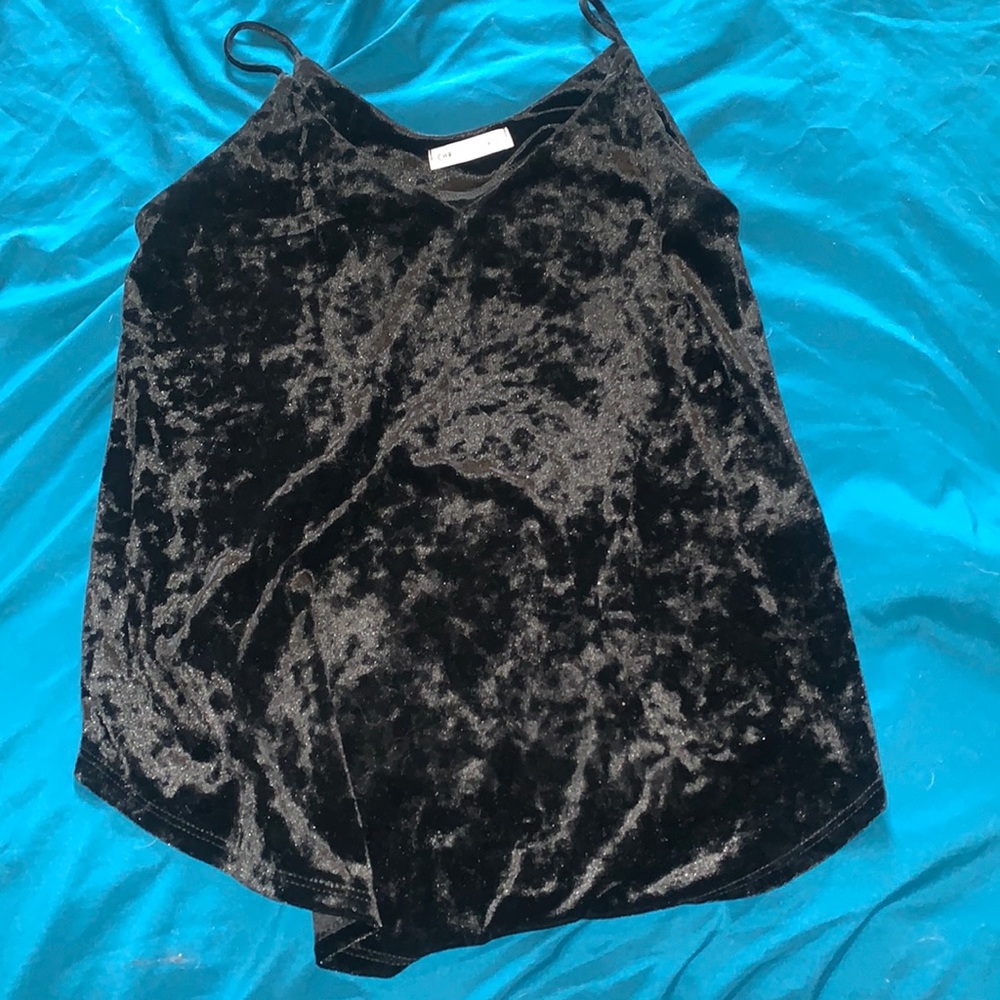 Black velvet tank